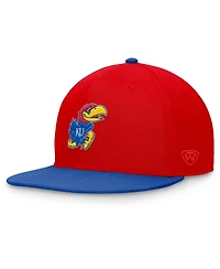 Top of the World Men's Red/Royal Kansas Jayhawks Rally Two-Tone Fitted Hat