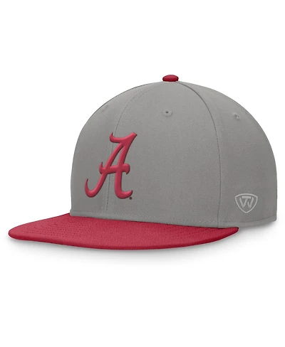 Top of the World Men's Gray/Crimson Alabama Crimson Tide Rally Two-Tone Fitted Hat