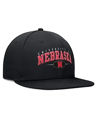Top of the World Men's Black Nebraska Huskers Bullpen Snapback Hat