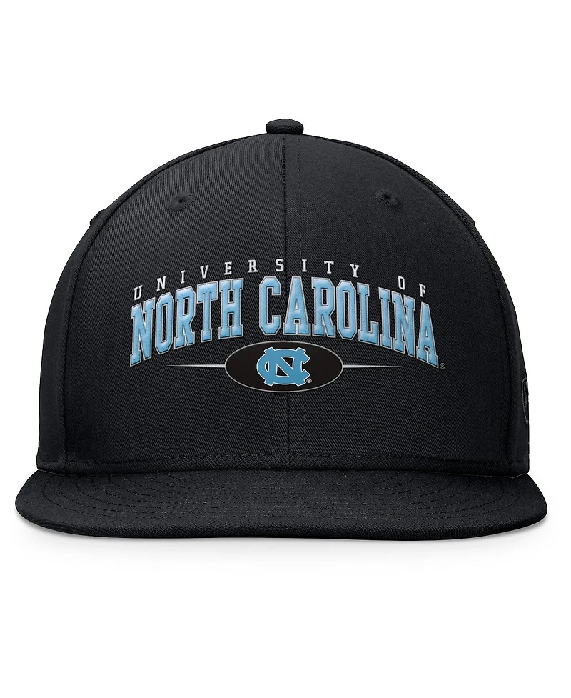 Top of the World Men's Black North Carolina Tar Heels Bullpen Snapback Hat