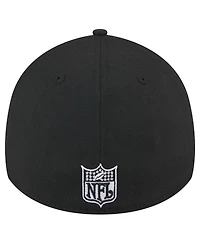 New Era Men's Black Jacksonville Jaguars Throwback Logo Standard 39THIRTY Flex Hat