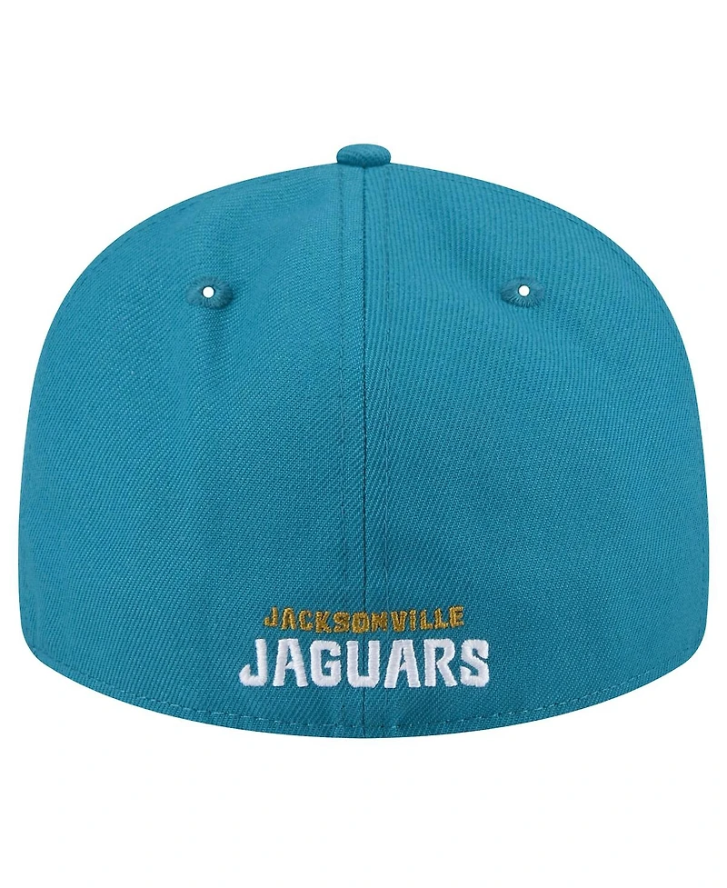 New Era Men's Teal Jacksonville Jaguars Throwback Logo Omaha Low Profile 59FIFTY Fitted Hat