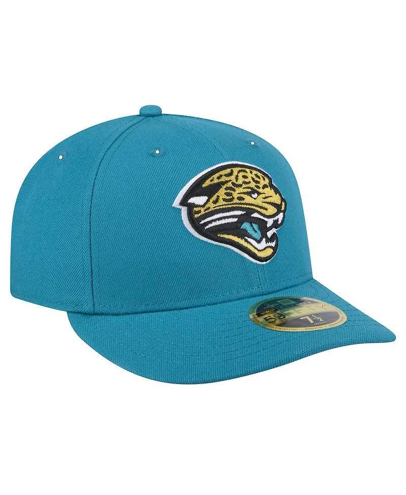 New Era Men's Teal Jacksonville Jaguars Throwback Logo Omaha Low Profile 59FIFTY Fitted Hat