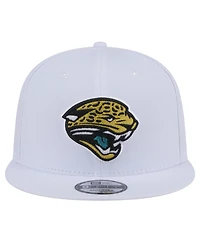 New Era Men's White Jacksonville Jaguars Throwback Logo Standard 9FIFTY Snapback Hat