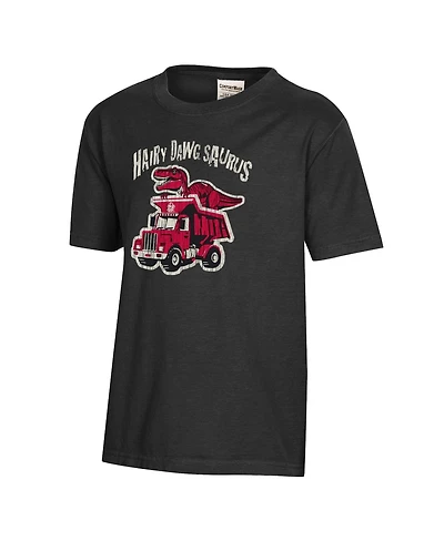 Comfortwash Big Boys and Girls Black Georgia Bulldogs Dino Truck T-Shirt