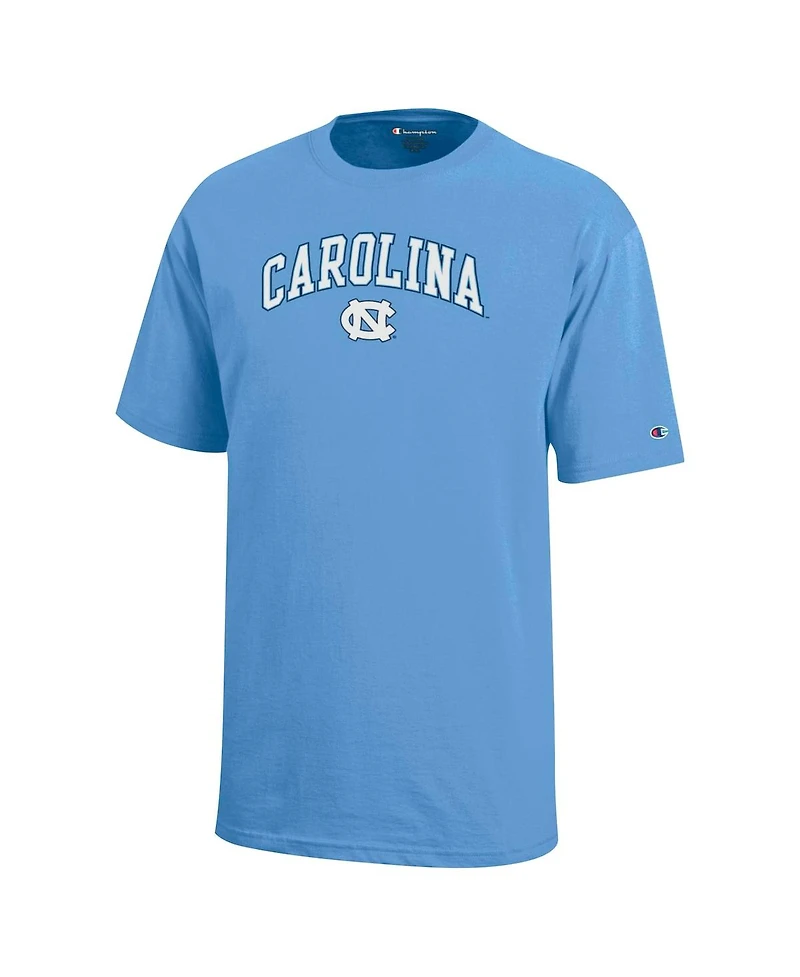 Champion Big Boys and Girls Carolina Blue North Tar Heels Arch Over Logo T-Shirt