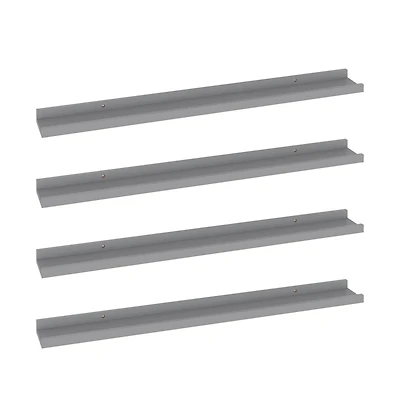 vidaXL Wall Shelves 4 pcs Gray 31.5"x3.5"x1.2"