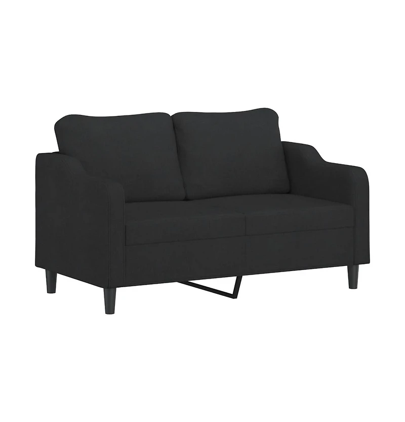 vidaXL 2-Seater Sofa Black 55.1" Fabric