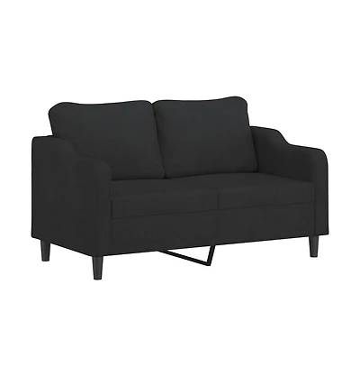 vidaXL 2-Seater Sofa Black 55.1" Fabric