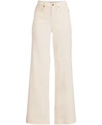 Lands' End Women's Recycled Denim High Rise Wide Leg Jeans