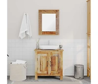 Bathroom Vanity Cabinet with Mirror Solid Mango Wood
