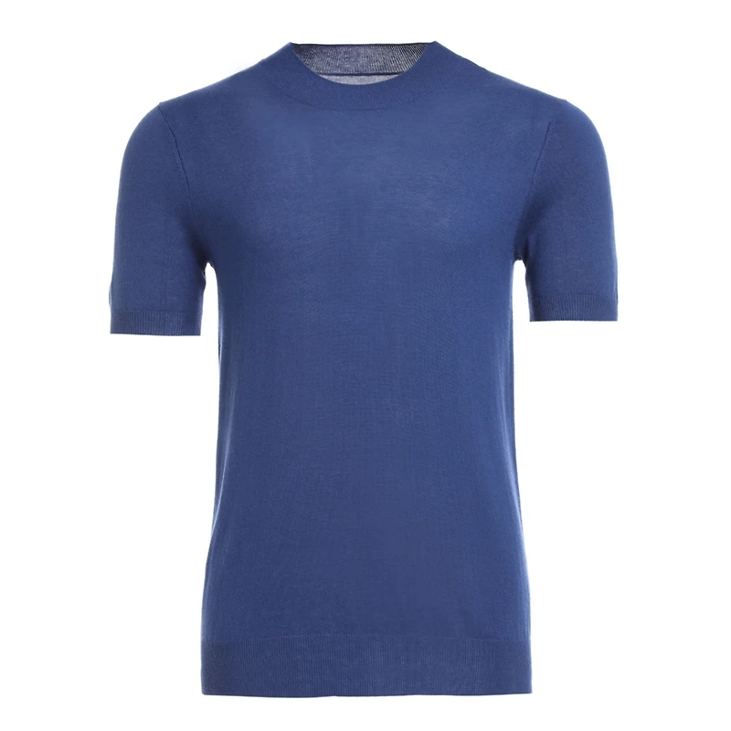 Bellemere New York Men's Essential Cashmere Silk Slim Fit T-Shirt - Consider Sizing Up for a Relaxed