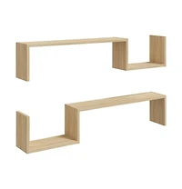 vidaXL Wall Shelves 2 pcs Sonoma Oak 39.4"x5.9"x7.9" Engineered Wood