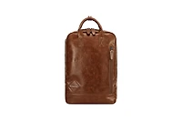 Large Leather Backpack with Thick Top Handle internal 15in Laptop bag Victoria Hyde Cowboy