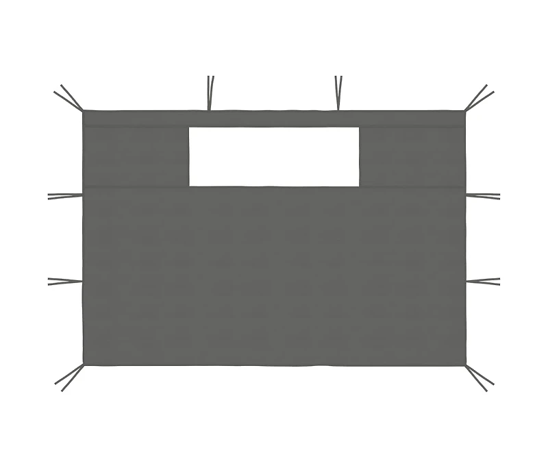 Gazebo Sidewalls with Windows 2 pcs Anthracite