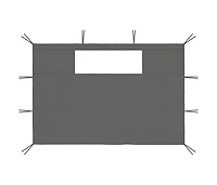 Gazebo Sidewalls with Windows 2 pcs Anthracite