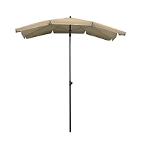Garden Parasol with Pole 78.7"x51.2" Taupe