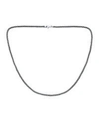 Bling Jewelry Bali Style Thin .925 Sterling Silver Coreana Black Antiqued Popcorn Chain Necklace 3MM