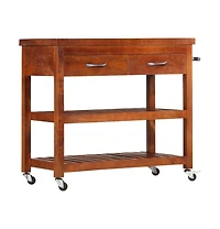 vidaXL Kitchen Trolley 39.4"x18.9"x35" Solid Wood Acacia