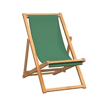 vidaXL Folding Beach Chair Solid Teak Wood