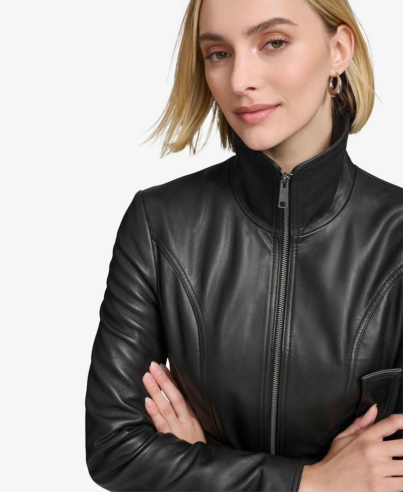 Andrew Marc Women's Tatum Belted Leather Jacket