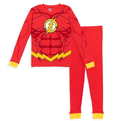Justice League Boys Dc Comics Pullover Pajama Shirt and Pants Sleep Set