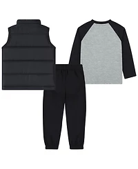 Nike Toddler Boys 3-Piece Solid Vest, Long Sleeve T-shirt and Pants Set
