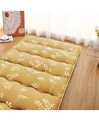Caromio Futon Mattress Twin Size, Floral Print Floor Mattress Pad Portable Dorm Sleeping Pad, 39"x 80"