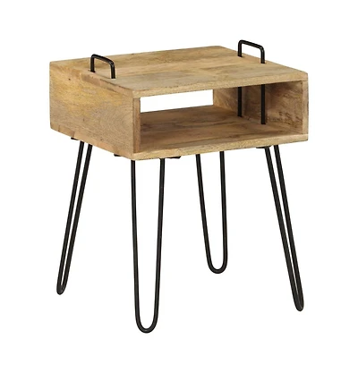 vidaXL Bedside Table Solid Mango Wood 15.7"x13.4"x18.5"