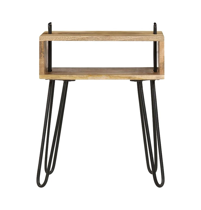 vidaXL Bedside Table Solid Mango Wood 15.7"x13.4"x18.5"