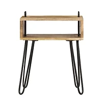 vidaXL Bedside Table Solid Mango Wood 15.7"x13.4"x18.5"