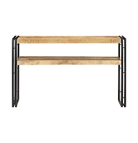 vidaXL Console Table 47.2"x11.8"x29.5" Rough Mango Wood