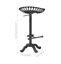 Bar Stool Black Cast Iron