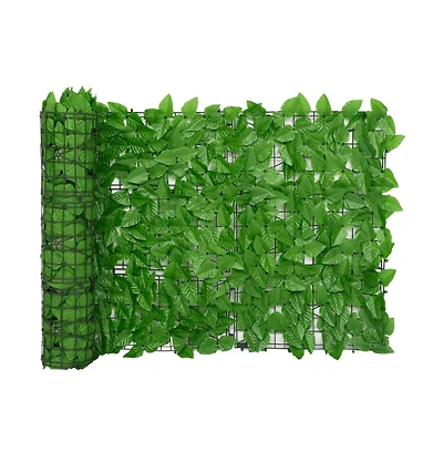 vidaXL Balcony Screen with Green Leaves 118.1"x29.5"