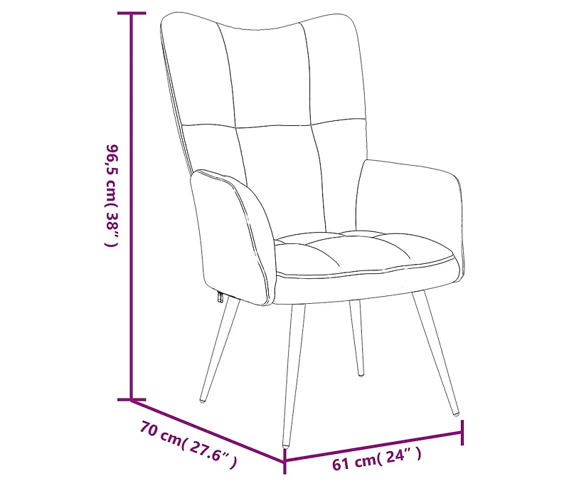 Relaxing Chair Black Velvet