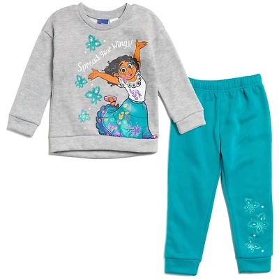 Encanto Toddler Girls Disney Mirabel Fleece Pullover Sweatshirt and Pants Set