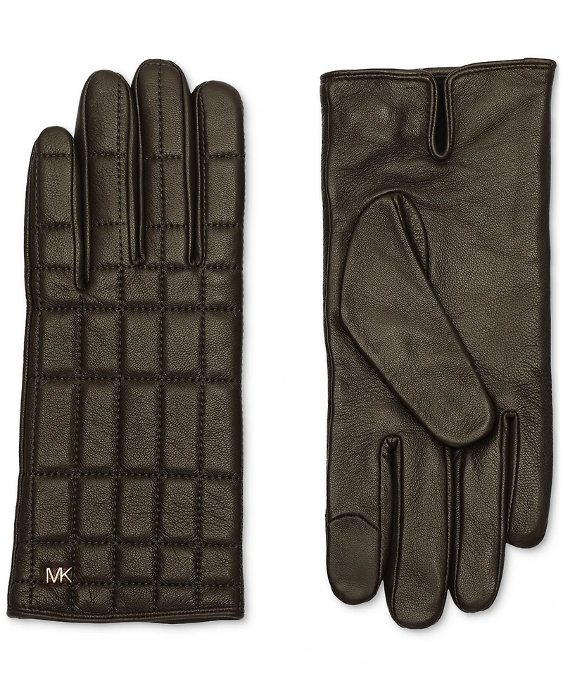 Michael Kors Women's Quilted Leather Tech Gloves