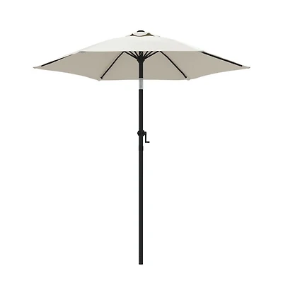 Garden Parasol Sand White 78.7"x83.1" Aluminum