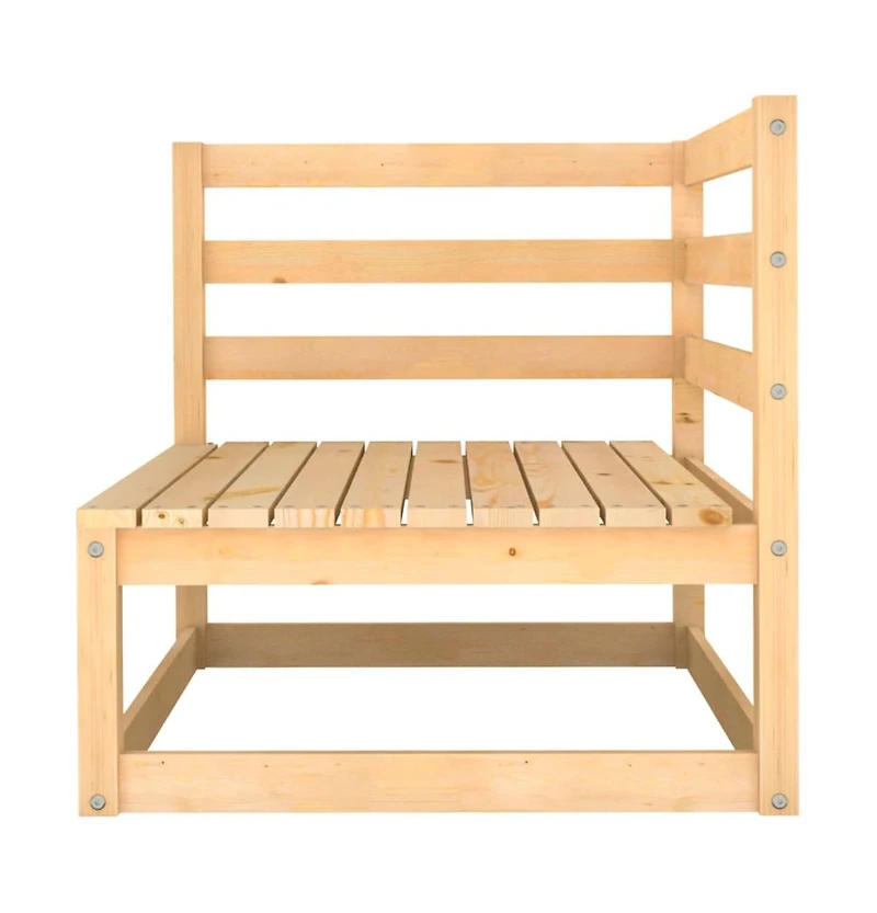 vidaXL Patio 2-Seater Sofa with Cushions Solid Wood Pine