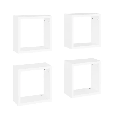 vidaXL Wall Cube Shelves 4 pcs White 11.8"x5.9"x11.8"