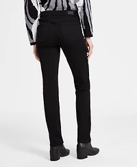 Jones New York Women's Lexington Mid Rise Straight Leg Denim Jeans