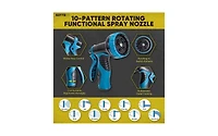 Kotto 25' Expandable Water Garden Hose: 10 Spray Nozzles, Solid Brass Connector, Leak-Proof Design