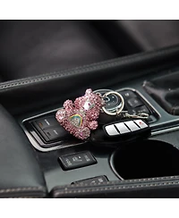 Care Bears Pave 3D Bling Cheer Bear Keychain - Bag Charm, Backpack Accessories, Travel Collectible Gift Keychains