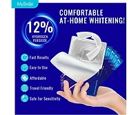 MySmile Prefilled Teeth Whitening Trays Kit, 12% Hydrogen Peroxide, Non-Liquid Gel Technology Tooth Whitening Trays, Whiten Teeth Faster, 7X Whitening