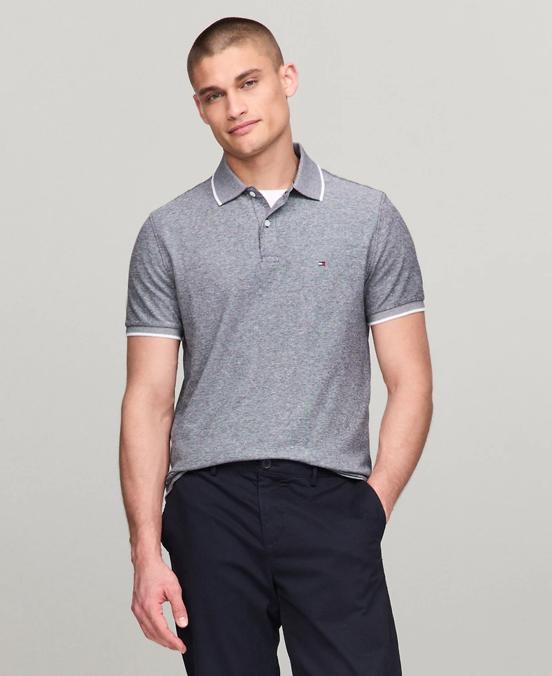 Tommy Hilfiger Men's Regular-Fit Tipped Linen Polo Shirt