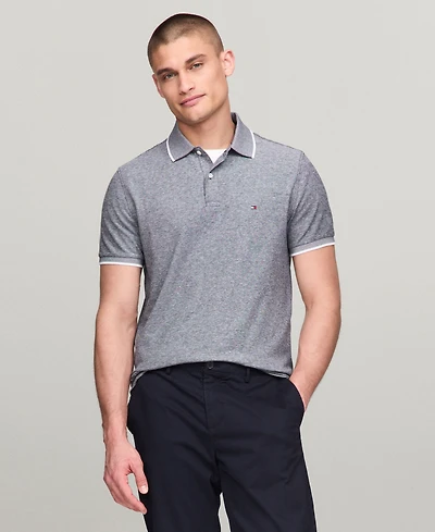 Tommy Hilfiger Men's Regular-Fit Tipped Linen Polo Shirt
