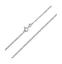 Bling Jewelry Thin Lightweight 1.2MM Strong Solid Sterling Silver Figaro Link Chain Necklace 20 Inch