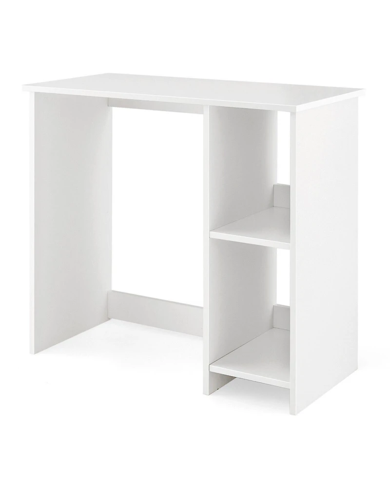 Skonyon 31.5 Inch Modern Home Office Desk with 2 Compartments-White