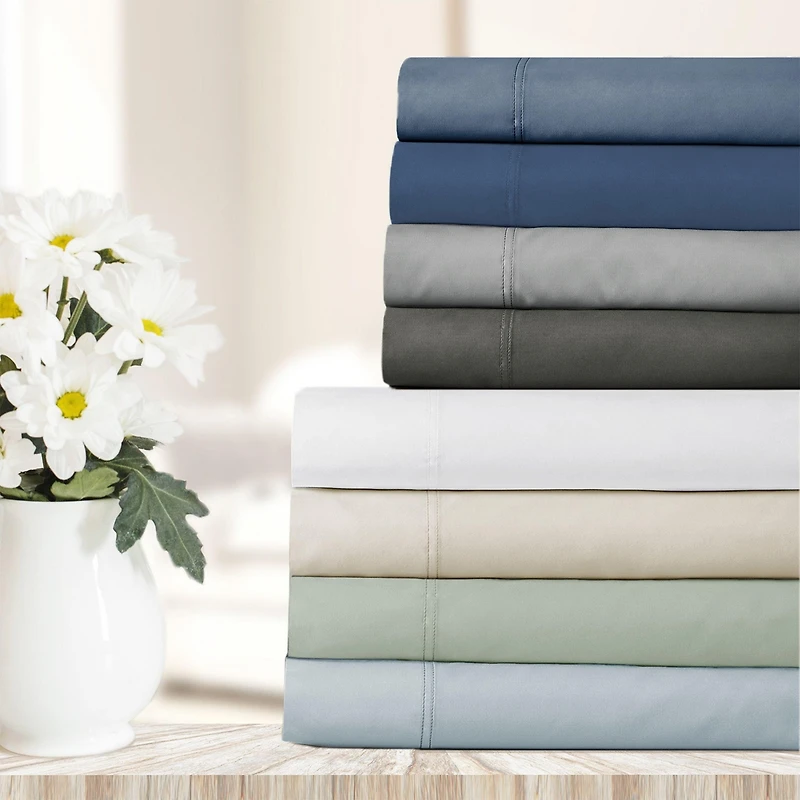 Luxury 800 Thread Count 2 King Pillowcases, 100% Cotton Sateen, Soft, Smooth & Thick, Fits King Size Pillows by California Design Den