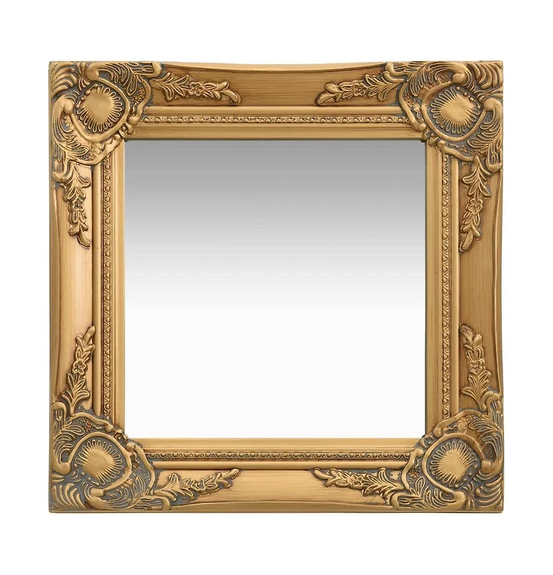 vidaXL Wall Mirror Baroque Style 15.7"x15.7" Gold